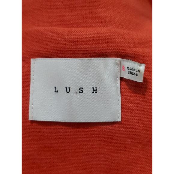 Lush Coral Cotton Single Breasted One Button Boyfriend Blazer Jacket Size Small - Picture 10 of 14